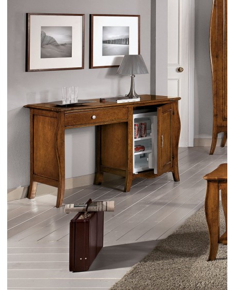 Scrittoio a 1 porta e 1 cassetto con vano porta frigorifero