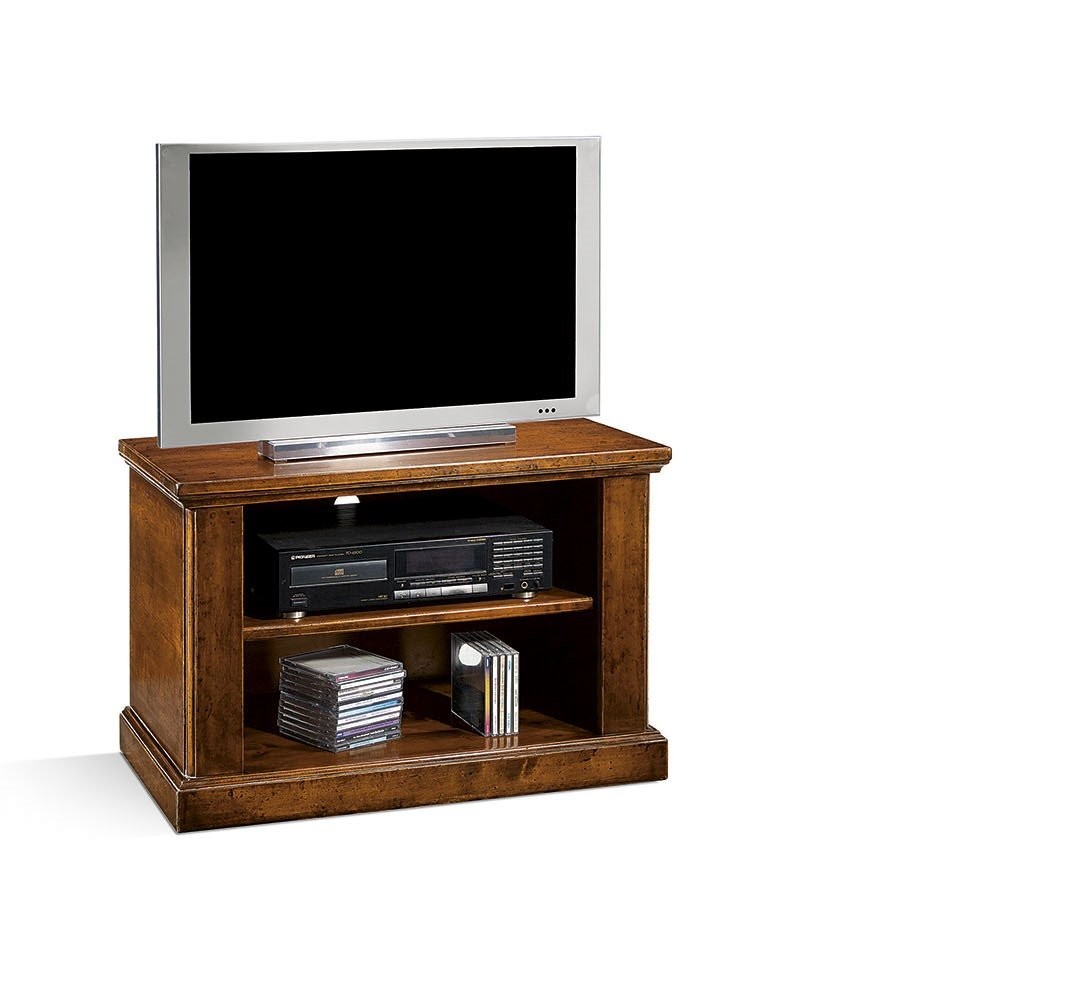 Mobile porta tv in legno di acacia Nika in stile industriale