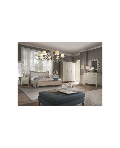 CAMERA DA LETTO COMPLETA LETTO ARMDAIO COMO E COMODINI IN LEGNO MASSELLO