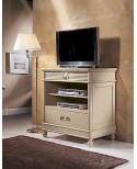 EQUIPPED MOBILE TV STAND PAINTED WOOD