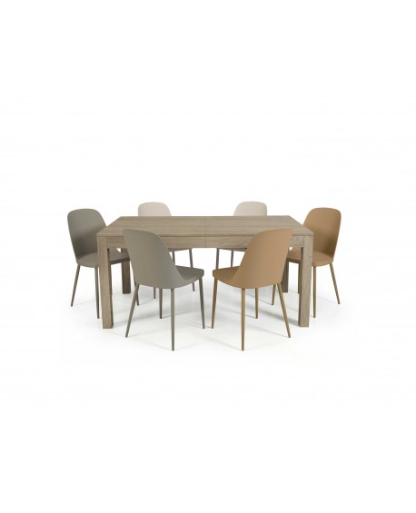 Tavolo nobilitato finitura frassino   160x90 4 all. cm.43