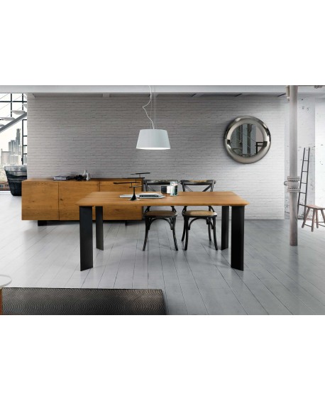 Tavolo rovere nodato finitura grano   250x100 sp.4 fisso