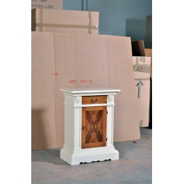 Armario 1 puerta 1 cajón de madera BICOLORE - codluis 1016