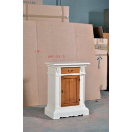 SCHRANK 1 Tür 1 Schublade Holz BICOLORE - codluis 1017