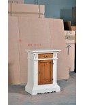 SCHRANK 1 Tür 1 Schublade Holz BICOLORE - codluis 1017