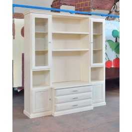 MAUER-Raum-Tür TV-Schrank mit WEISS IVORY - codluis 1058