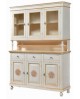 CRISTALLIERA 3 DOORS BASE + LIFT INTAGLITA mit elfenbein DEKORIERTE gebürstet - codluis 1079