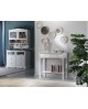 CONSOLE TABLE 2 DRAWERS LACCATA WHITE WOOD INPUT L. 90 cm