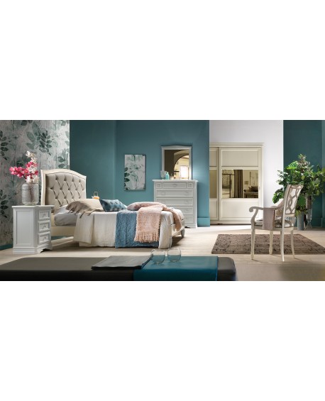 LETTO MATRIMONIALE IN LEGNO MASSELLO