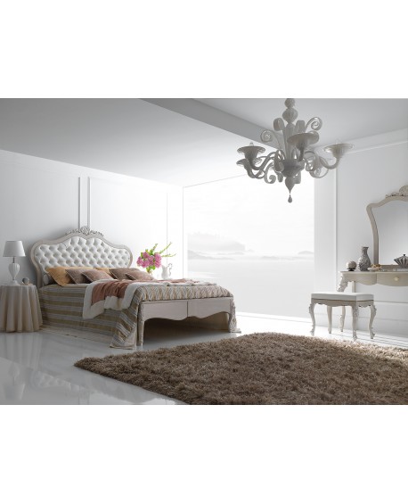 LETTO MATRIMONIALE IN LEGNO MASSELLO