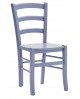Sedia con fondino legno, laccato blue copenaghen L.43 H.88 P.42 HS.47