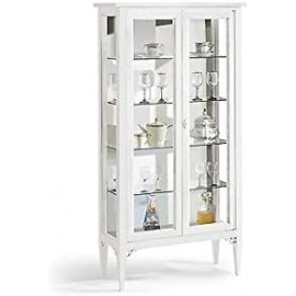 Estea Mobili - VETRINA CRISTALLIERA LEGNO BIANCO OPACO X SALOTTO INGRESSO CUCINA - 1177