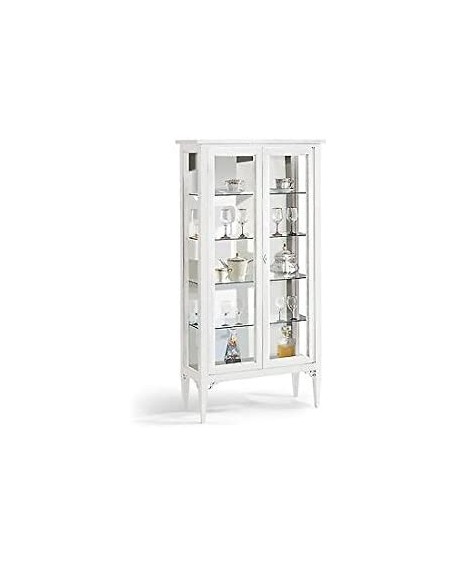 Estea Mobili - VETRINA CRISTALLIERA LEGNO BIANCO OPACO X SALOTTO INGRESSO CUCINA - 1177