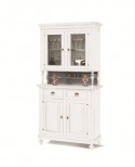 CRISTALLIERA SHOWCASE 2 DOORS 2 DRAWERS DRESSER + LIFT WITH MATT WHITE - WOOD - codluis 311