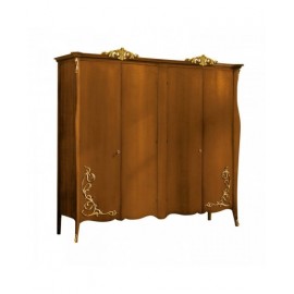 Armadio LEGNO MASSELLO CON RILIEVI 4 ante L.260 P.67 H.237