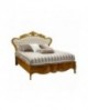 Letto con testata Intagliata L.224 P.216 H.155cm     (RETE DA CM.180L)              con pannello da tappezzare o lucidare