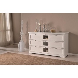 DRESSER DRAWER CHEST OF MODERN MOBILE MATT WHITE SHINY - codluis 362