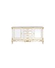 CREDENZA in legno massello stile barocco vari colori - bianco foglia oro