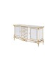 CREDENZA in legno massello stile barocco vari colori - bianco foglia oro