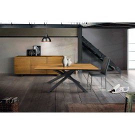 Tavolo rovere nodato finitura grano   250x100 sp.4 fisso