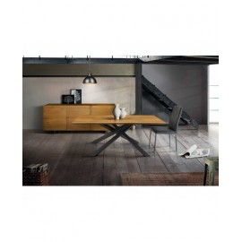 Tavolo rovere nodato finitura grano   160x90 sp.4 fisso