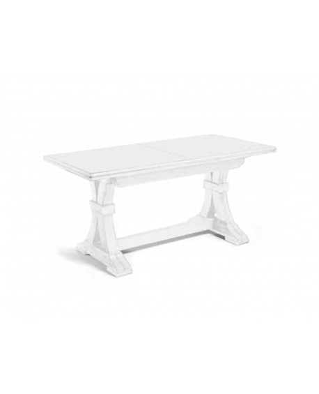 PROMOZIONE BIANCO OPACO TAVOLO frattino LEGNO 160 X 85 ALLUNGABILE + 6 sedie