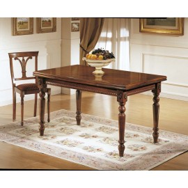 TAVOLO RETTANGOLARE TANGANICA ALLUNGABILE 140X85  CON 2 ALL. DA 40CM