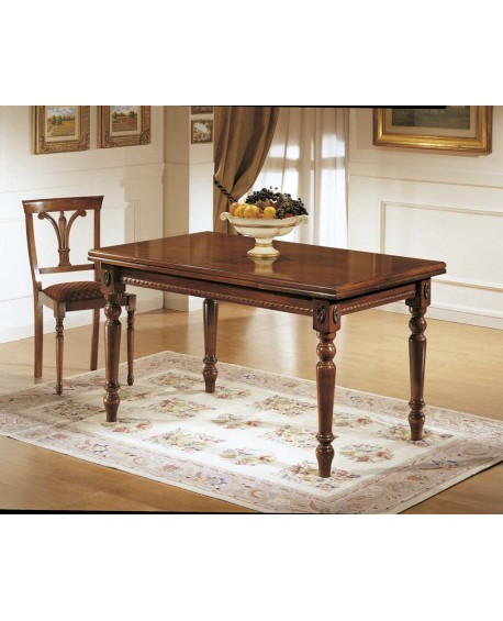 TAVOLO RETTANGOLARE TANGANICA ALLUNGABILE 170X90  CON 2 ALL. DA 40CM