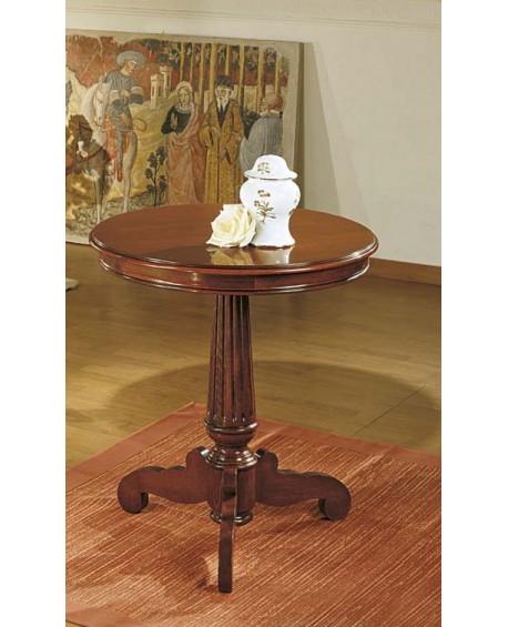 TAVOLINO ROTONDO RIGATO IN CILIEGIO DIAM.70 H.75