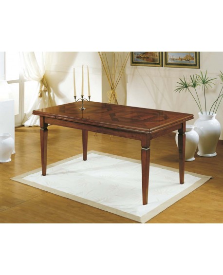TAVOLO RETT. ALL. MOD. PARQUET CON 2 ALL. DA 40 170X90 GAMBA SPILLO