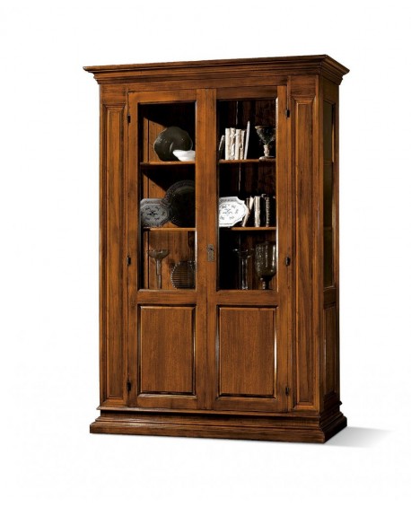 vetrina cristalliera in legno massello vari colori L 155 P 48 H 215