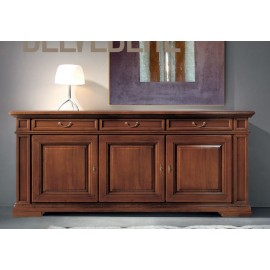 CREDENZA 3 ANTE 3 CASSETTI LEGNO MASSELLO  L220 P52 H93