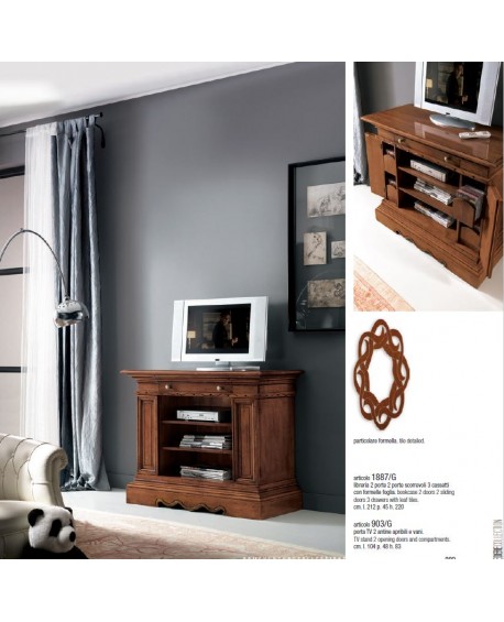 EQUIPPED MOBILE TV STAND WOOD
