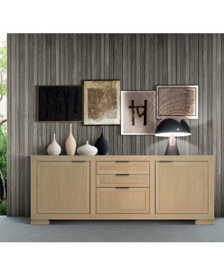 Credenza 2 ante con 2 cassetti e cestone L.248 P.45 H.95