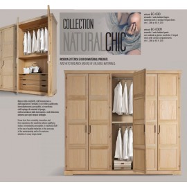 Armadio 5 ante con cassettiera L.280 P.65 H.250