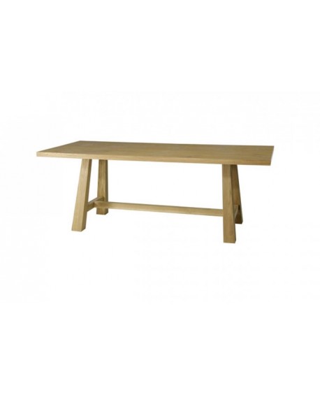 Tavolo rovere, piano rovere C/BORDO NATURALE  L.180 H.79 P.90