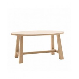 Tavolo rovere, piano rovere Ovale C/BORDO DRITTO  L.160 H.79 P.110