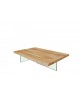Tavolino con gambe in vetro    L.120 H.28 P.80