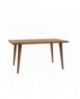 Tav. c/gambe tornite spillo e piano rovere C/BORDO DRITTO L.160 H.81 P.90