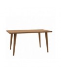 Tav. c/gambe tornite spillo e piano rovere C/BORDO DRITTO L.160 H.81 P.90