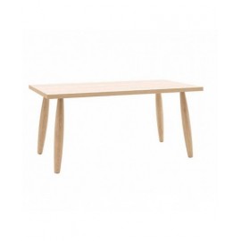 Tavolo c/gambe tornite e piano rovere C/BORDO NATURALE L.160 H.76 P.90