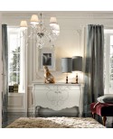 CREDENZA MOBILE LEGNO MASSELLO BOMBATA COLORE BIANCO VARI COLORI