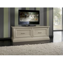 PORTA TV AD ANGOLO LEGNO MASSELLO 104X104 P115 H 48