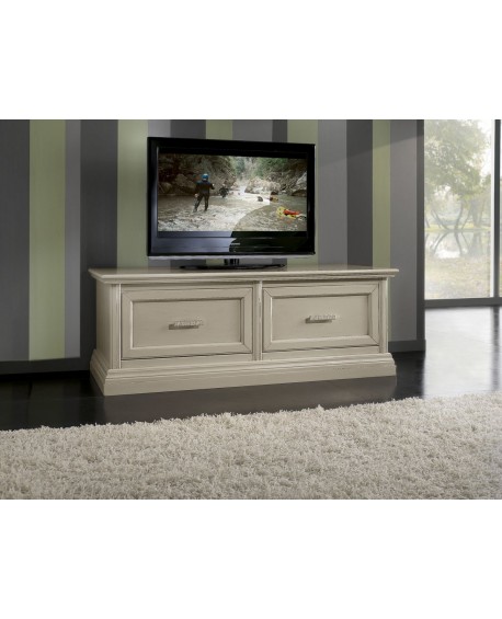 PORTA TV AD ANGOLO LEGNO MASSELLO 104X104 P115 H 48