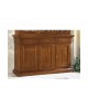 CREDENZA IN LEGNO MASSELLO ARTIGIANALE 4 ANTE L 224 P 52 H 115