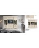 Parete porta tv libreria legno massello L 277 p 63 h 242