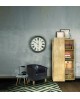 LIBRERIA 4 RIP., PANNELLO SCORREVOLE FRASSINO T.NATURALE, GAMBE FERRO ANTRACITE98x38x205