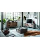 TAVOLINO QUADRATO BASSO 1C 1 VANO CEMEBNTO E ROVERE80x35x80