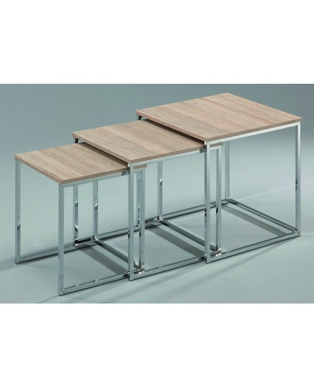 SET 3 TAVOLINI NATURALI40x40X42