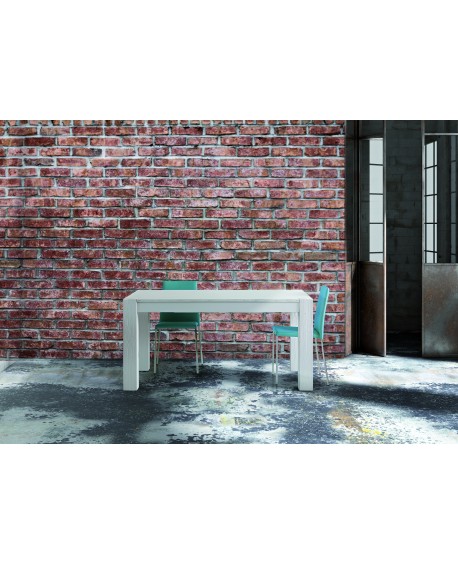 TAVOLO ALLUNGABILE ABETE SPAZZOLATO T. BIANCO PATINATO160x90x78